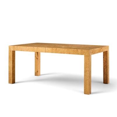 Milo Baughman Milo Baughman for Thayer Coggin Mid Century Burlwood Dining Table with 2 Leaves