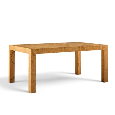 Milo Baughman Milo Baughman for Thayer Coggin Mid Century Burlwood Dining Table with 2 Leaves