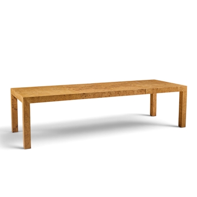 Milo Baughman Milo Baughman for Thayer Coggin Mid Century Burlwood Dining Table with 2 Leaves