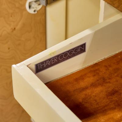 Milo Baughman Milo Baughman for Thayer Coggin Mid Century Burlwood and Chrome Credenza