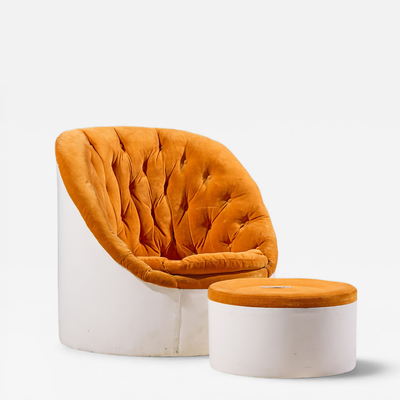 Milo Baughman Milo Baughman for Thayer Coggin Mid Century Lounge Chair and Ottoman