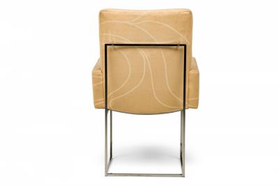 Milo Baughman Milo Baughman for Thayer Coggin Mid Century Peach Fabric Upholstered Captain D