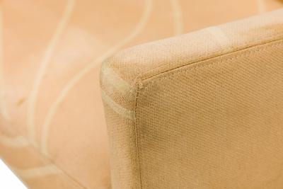 Milo Baughman Milo Baughman for Thayer Coggin Mid Century Peach Fabric Upholstered Captain D