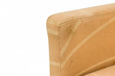Milo Baughman Milo Baughman for Thayer Coggin Mid Century Peach Fabric Upholstered Captain D