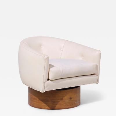Milo Baughman Milo Baughman for Thayer Coggin Mid Century Rosewood Swivel Lounge Chair