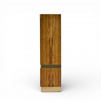 Milo Baughman Milo Baughman for Thayer Coggin Mid Century Rosewood and Brass Armoire