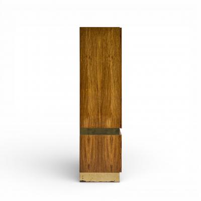 Milo Baughman Milo Baughman for Thayer Coggin Mid Century Rosewood and Brass Armoire