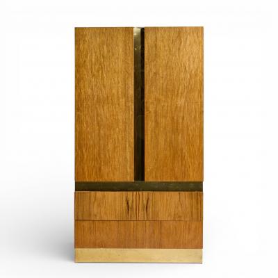 Milo Baughman Milo Baughman for Thayer Coggin Mid Century Rosewood and Brass Armoire
