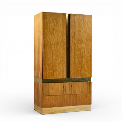 Milo Baughman Milo Baughman for Thayer Coggin Mid Century Rosewood and Brass Armoire