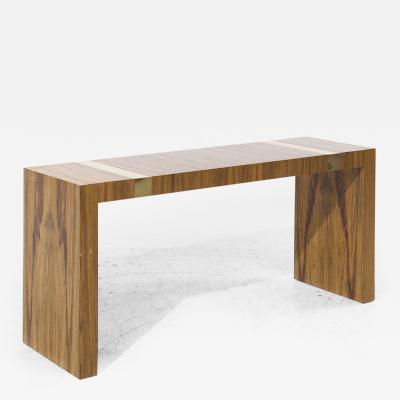 Milo Baughman Milo Baughman for Thayer Coggin Mid Century Rosewood and Brass Console Table