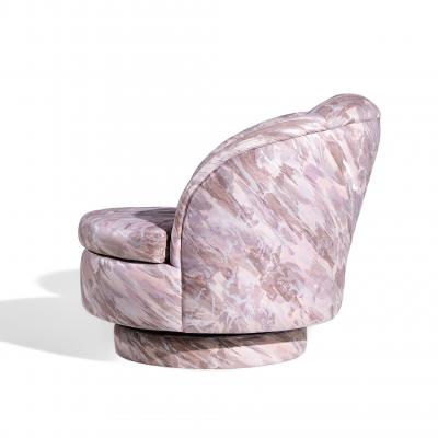 Milo Baughman Milo Baughman for Thayer Coggin Mid Century Swivel Tilt Lounge Chairs Pair