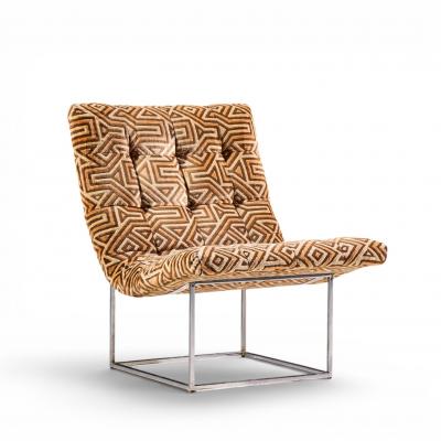 Milo Baughman Milo Baughman for Thayer Coggin Mid Century Thin Line Scoop Chairs Pair