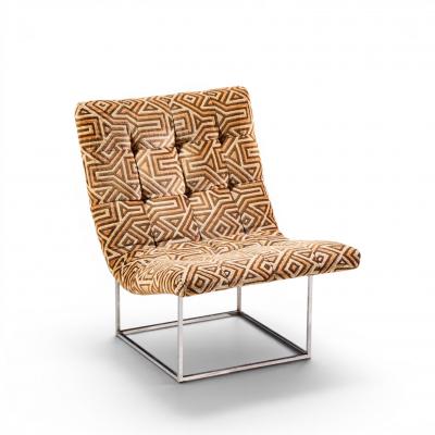 Milo Baughman Milo Baughman for Thayer Coggin Mid Century Thin Line Scoop Chairs Pair