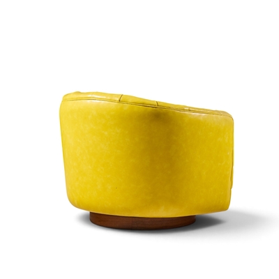 Milo Baughman Milo Baughman for Thayer Coggin Mid Century Tufted Swivel Lounge Chairs Pair