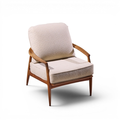Milo Baughman Milo Baughman for Thayer Coggin Mid Century Walnut Lounge Chairs Pair