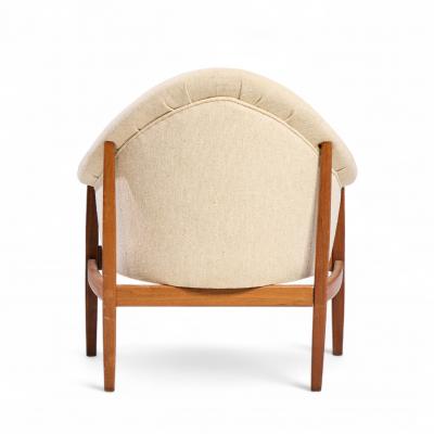 Milo Baughman Milo Baughman for Thayer Coggin Mid Century Walnut Tufted Lounge Chair