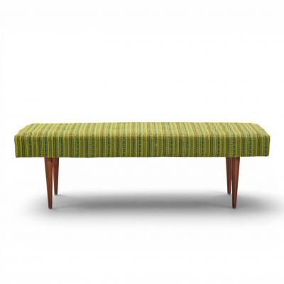Milo Baughman Milo Baughman for Thayer Coggin Mid Century Walnut Upholstered Bench