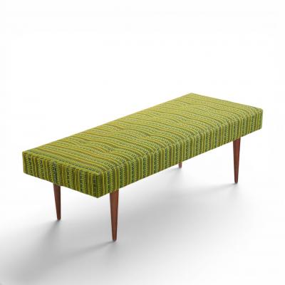 Milo Baughman Milo Baughman for Thayer Coggin Mid Century Walnut Upholstered Bench