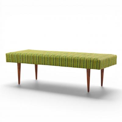 Milo Baughman Milo Baughman for Thayer Coggin Mid Century Walnut Upholstered Bench