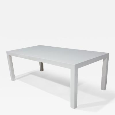 Milo Baughman Milo Baughman for Thayer Coggin Parsons Style Dining Table in White Lacquer