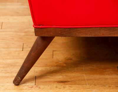 Milo Baughman Milo Baughman for Thayer Coggin Red Vinyl Lounge Chair