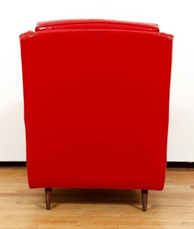 Milo Baughman Milo Baughman for Thayer Coggin Red Vinyl Lounge Chair