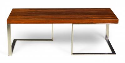 Milo Baughman Milo Baughman for Thayer Coggin Rosewood Minimalist Cocktail Coffee Table