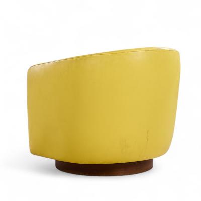 Milo Baughman Milo Baughman for Thayer Coggin Roxy Walnut Swivel Tilt Lounge Chairs Pair