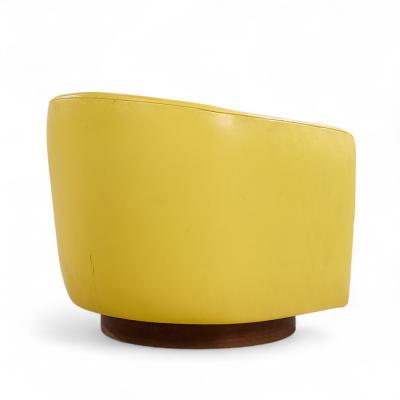 Milo Baughman Milo Baughman for Thayer Coggin Roxy Walnut Swivel Tilt Lounge Chairs Pair