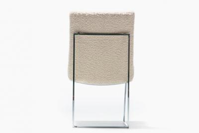 Milo Baughman Milo Baughman for Thayer Coggin Set of Six Dining Chairs in Ivory Boucl 