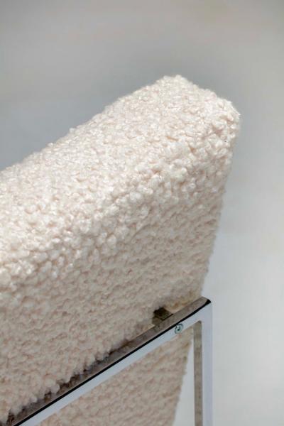 Milo Baughman Milo Baughman for Thayer Coggin Set of Six Dining Chairs in Ivory Boucl 