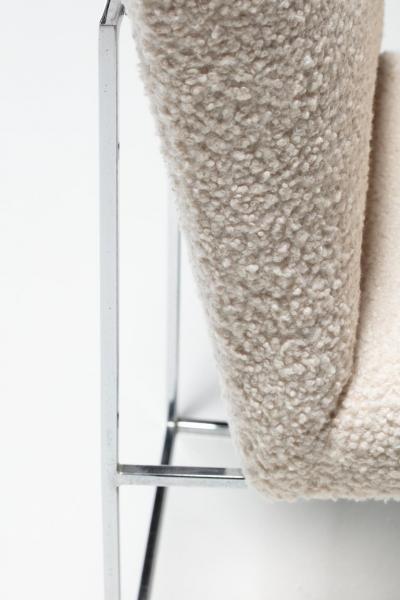 Milo Baughman Milo Baughman for Thayer Coggin Set of Six Dining Chairs in Ivory Boucl 