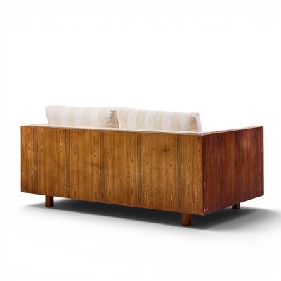 Milo Baughman Milo Baughman for Thayer Coggin Style Mid Century Rosewood Case Loveseat Sofa