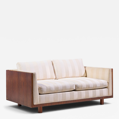 Milo Baughman Milo Baughman for Thayer Coggin Style Mid Century Rosewood Case Loveseat Sofa