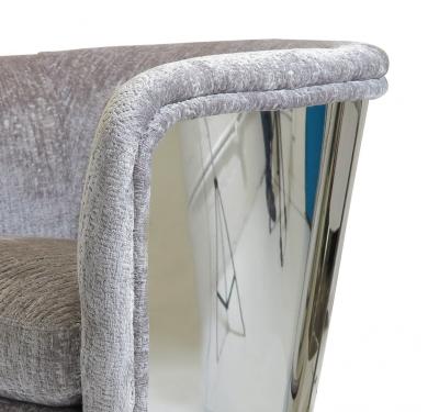 Milo Baughman Milo Baughman for Thayer Coggin Swiveling Tilt Lounge Chairs in Chrome Backs