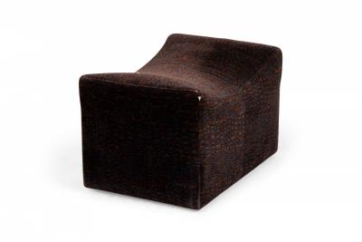 Milo Baughman Milo Baughman for Thayer Coggin Upholstered Rolling Saddle Ottomans