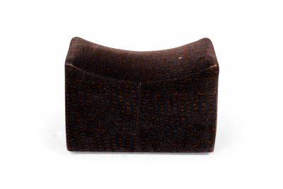 Milo Baughman Milo Baughman for Thayer Coggin Upholstered Rolling Saddle Ottomans
