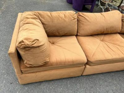Milo Baughman Milo Baughman style 6 Piece Cube Sofa Sectional Selig Mid Century Modern