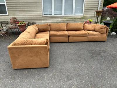 Milo Baughman Milo Baughman style 6 Piece Cube Sofa Sectional Selig Mid Century Modern