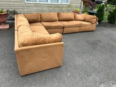 Milo Baughman Milo Baughman style 6 Piece Cube Sofa Sectional Selig Mid Century Modern
