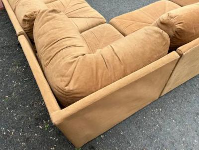 Milo Baughman Milo Baughman style 6 Piece Cube Sofa Sectional Selig Mid Century Modern