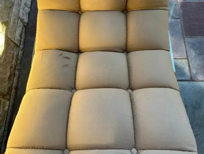 Milo Baughman Milo Baughman style Tufted Chrome Wave Form Chaise Lounge Carsons