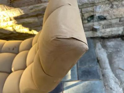 Milo Baughman Milo Baughman style Tufted Chrome Wave Form Chaise Lounge Carsons