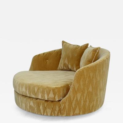 Milo Baughman Milo Buaghman For Thayer Coggin Large Swivel Lounge Chair With Mohair Fabric