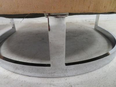 Milo Baughman Nice Pair of Milo Baughman Style Chrome Base Barrel Back Chairs