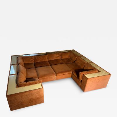 Milo Baughman Outstanding 8 Piece Milo Baughman Thayer Coggin Cube Sectional Sofa Mid Century