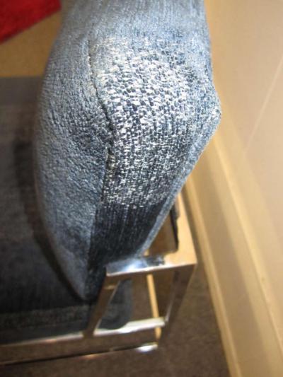 Milo Baughman Outstanding Set of Six Milo Baughman Chrome Dining Chairs Mid Century Modern