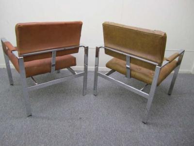 Milo Baughman Pair Milo Baughman Thayer Coggin Lounge Chairs Mid century Modern