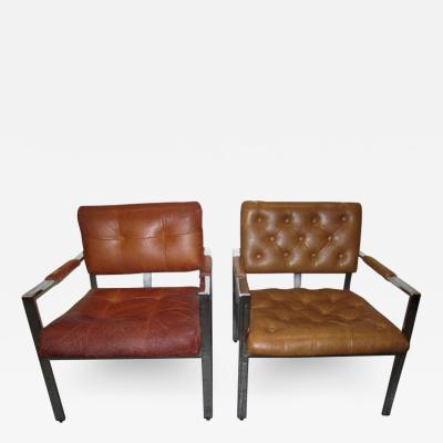 Milo Baughman Pair Milo Baughman Thayer Coggin Lounge Chairs Mid century Modern