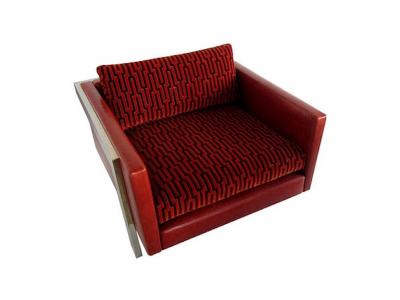 Milo Baughman Pair of American Modern Polished Chrome Leather Velvet Armchairs Milo Baughman